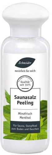 Saunabedarf Schneider - Saunasalz watteweich, Salinensalz Minzfrisch, für Sauna, Dampfbad, Infrarotkabine, Dusche 300g