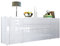 Vladon Buffet La Paz V2, Commode avec 2 Portes, 2 tiroirs, et 2 clapets, Blanc Haute Brillance/Blanc Haute Brillance/Blanc Haute Brillance (200 x 72 x 35 cm)