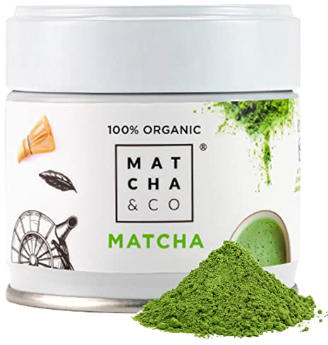 Matcha & CO Té Matcha Original Grado Ceremonial – 100% Ecológico y Natural – Polvo Orgánico de Japón – 30 g – Matcha & CO