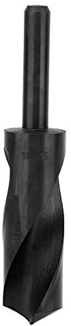 Broca de mango redondo negro de 1/2 pulgada Herramienta de broca helicoidal de acero de alta velocidad para materiales de metal y madera(30mm)