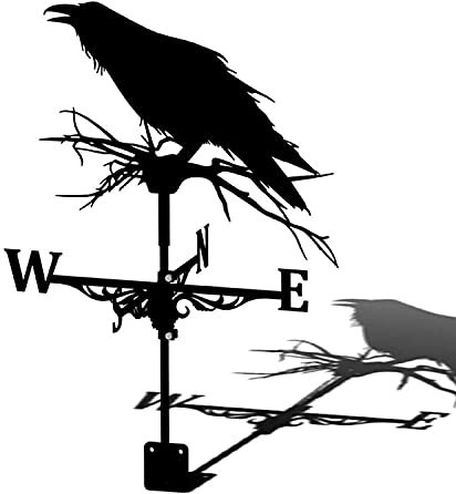 ZGJYSP Girouette en Acier Inoxydable girouette Oiseaux Animal indicateur de Direction du Vent Durable rétro Ferme scène Jardin Piquet girouette Outils de Mesure