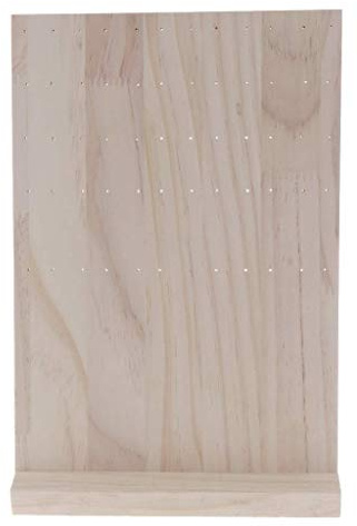 Tubayia Portaorecchini in legno per orecchini, espositore per orecchini