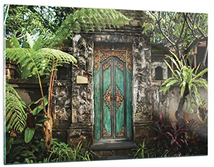 Bilder auf Glas 120x80cm Wandbild Glasdruck Architektur Botanik - 5078