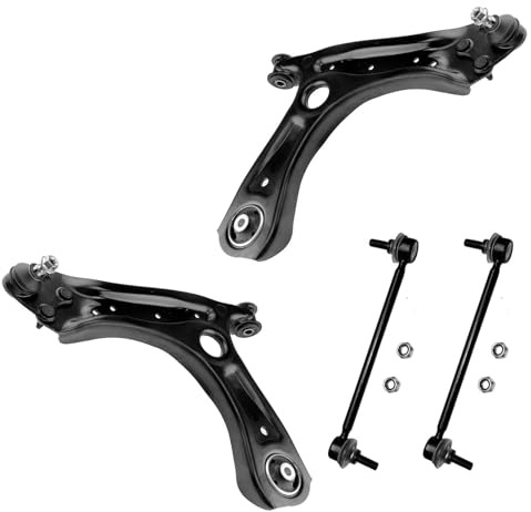 2x Querlenker 2x Koppelstange Vorderachse für Audi A1 + Sportback für Seat Ibiza IV Toledo IV für Skoda Fabia III Rapid für VW Polo