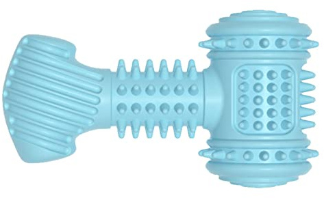Gusengo TPR Dog Chew Toy - TPR Rubber Barbed Hammer Indestructible Dog Toy for Dog Teeth Cleaning,Toughest Natural TRP Dog Hammers Interactive Dog Toys for Dogs, Teeth Cleaning Chews for Large Medium