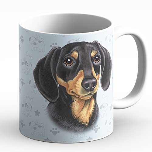 power gift TECKEL (A) – Taza de café o para Le The. Tazas Con Patrón De Perro Y Gatos. Tu animal prehere: perfecto para los amantes de los animales. Taza de cerámica.