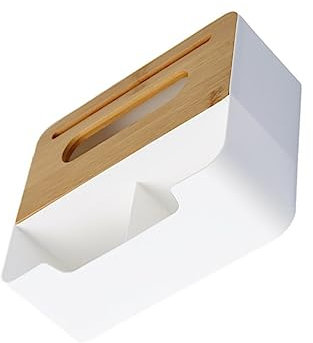 Warmhm Taschentuchspender Mit Aufbewahrungsbox Für Taschentücher Haushalts-serviettenbox Aus Robustem Material Moderner Serviettenhalter Weiß