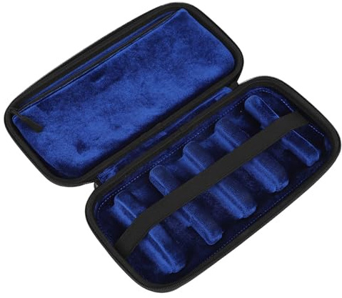 Caja de almacenamiento de boquilla de saxofón Estuche de Boquilla de Tubo de Madera Bolso para Saxofón Tenor Soprano