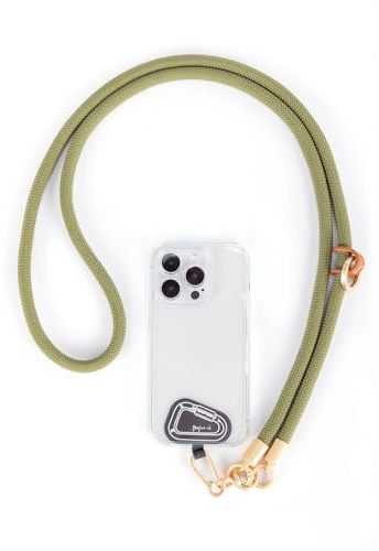 project-cb Cordino per Cellulare 1,Toppa Per Cordino Cellulare 2,Corda per Telefono,Laccetto Cellulare,Cordino Collo,Laccio Cellulare(Verde-G)