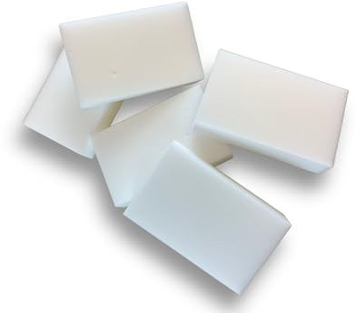 Esponja mágica de melamina | Lote de 5 esponjas | Goma mágica para Eliminar Manchas y Suciedad persistentes sin Productos químicos | Color Blanco | Borra Manchas | Kibros 800900