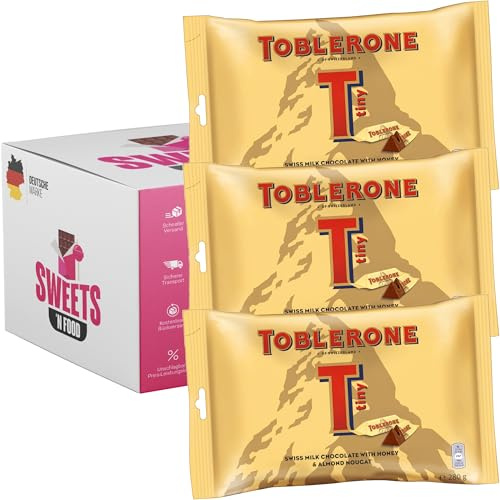 Toblerone Tiny Schokolade: Der 3er-Pack mit insgesamt 840g eignet sich hervorragend als Geschenk oder zum Befüllen von Adventskalendern und Partytüten | Toblerone Minis