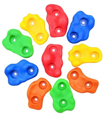 10 Stück,Kletterhalter,Klettersteine,Kletterwandgriffe Set,inklusive Befestigungsmaterial,Kletterfelsen in verschiedenen Größen und Farben,Indoor und Outdoor geeignet,Klettersteine für Kletterwand