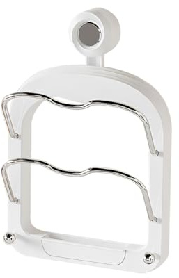 DONGKER Support de Couvercle de Casserole,Support Mural a Ventouse a 2 Niveaux pour Couvercles de Casseroles,Support de Rangement Sans Perforation pour Placard de Cuisine Ou Garde-manger