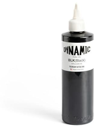 Dynamic Color Tattoofarbe, Schwarz, 240 ml Flasche