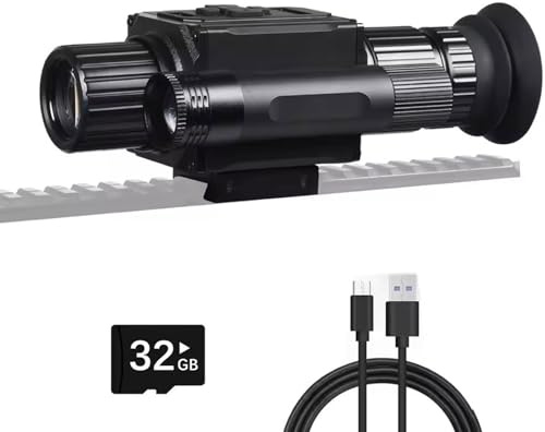 SUZLAZYR NK008 Lunette Numérique de Vision Nocturne pour la Chasse Viseur Infrarouge Monoculaire Zoom 5X avec Réticule Caméra Vidéo HD 1080P