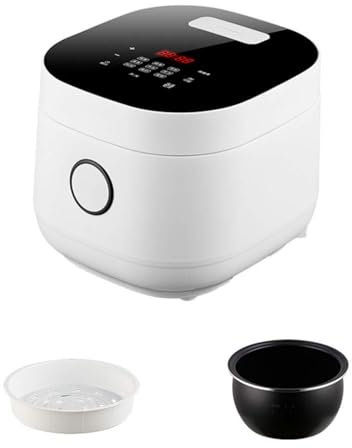 Cuiseur à riz électrique antiadhésif 3L, Mini cuiseur à riz Portable, Avec Panier vapeur et rinçage, cuisson Rapide en 15 Minutes, réchauffage, maintien au Chaud, pour 2 à 4 personnes