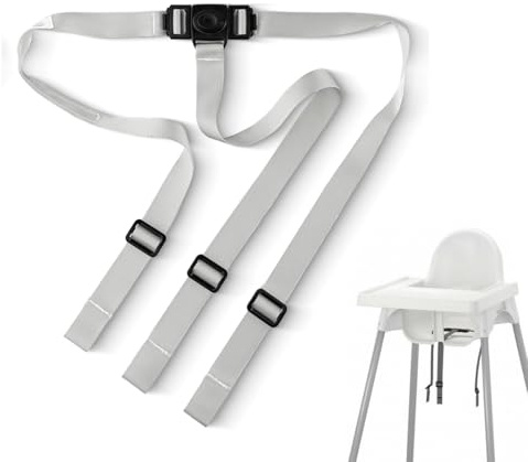 Arnés Para Silla Alta, Cinturón de Seguridad Para Bebé de Correa Universal Ajustable Para Trona, Carrito Bebe,Correa Seguridad Cochecito Bebé, Cinturón de Seguridad para Bebé,Tipo de 3 Puntos