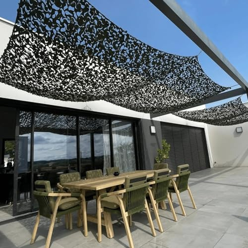 Tarnnetz, verstärkt, grün, hochwertig, Sonnenschutz & Sonnensegel, UV-Schutz, ideal für Terrasse, Pergola, Garten, Jagd, Airsoft, Deko, strapazierfähig, 3 x 4 cm