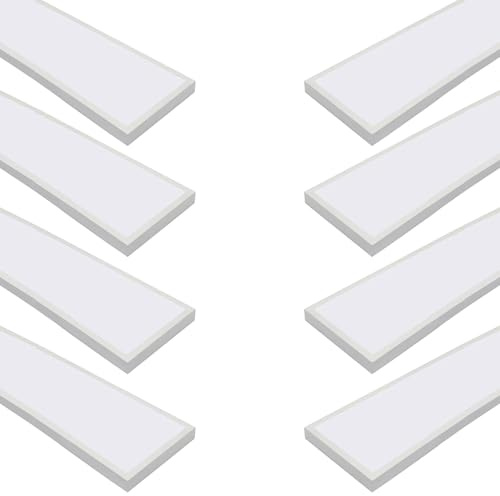 JANDEI - Packung mit 8 LED-Deckenpaneelen mit Hintergrundbeleuchtung, 120 x 30 cm, Leistung 60 W, 5000 Lumen, weißer Rahmen, Treiber enthalten … (Neutralweiß 4200 K)
