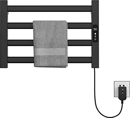 SXKJ Scaldasalviette Elettrico da Parete Piccolo per Bagno 80W Basso consumo scaldasalviette scaldasalviette 55° termostatico scaldasalviette