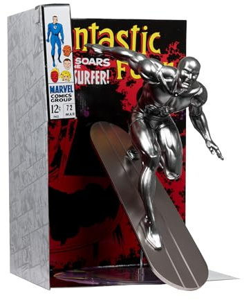 McFarlane Toys - Marvel Silver Surfer - Coleccionable a Escala 1:6 con Escena (Fantastic Four #72)