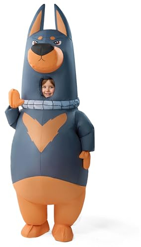 Spooktacular Creations Kids Halloween Inflatable Costumes, Doberman Full Body Blow Up Costumes for Halloween Animal Cosplay Themed Party