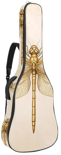 Gitarrentasche für Akustikgitarre, 101,6 cm, 104,7 cm, 1 cm dick, Schaumstoff, weich gepolstert, für Akustik-, E-Bass, klassische Gitarre, Kunst, bunte Schmetterlinge und Blumen, Mehrfarbig 04