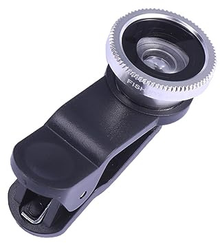 NOLITOY Objectif Smartphone Grand Angle Macro Fisheye pour Téléphone Portable avec Clip Adaptateur Argent