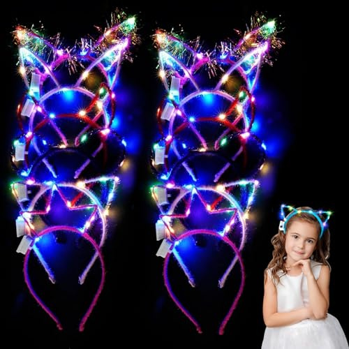 Herbst 12 Stück LED Haarreif für Party Leuchtende Stirnband Blinkende | Kopfschmuc Beleuchtete Stirnbänder für Weihnachten Halloween Fasching Hochzeit Dekor