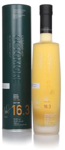 Whisky Single Malt Octomore 16.3 Bruichladdich – Islay Scotch Whisky Ultra Tourbé 70 cl