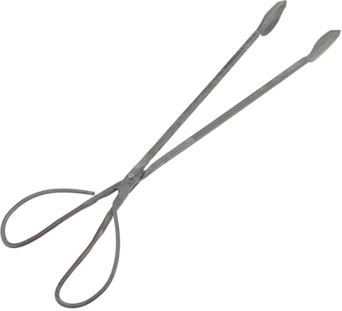 Housoutil Pinze per Legna da Ardere in Ferro Spesso 52 CM Impugnatura Lunga Utensili per Stufa e Barbecue da Esterno Pinze per Fuoco per Falò e Griglia Multifunzione