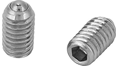 NDNCZDHC 20PCS Sfere Caricate a Molla, Vite con Stantuffo Sfera a Molla Esagonale con Filettatura in Acciaio Inossidabile per Attrezzature di Lubrificazione (M6*10(20 PZ))