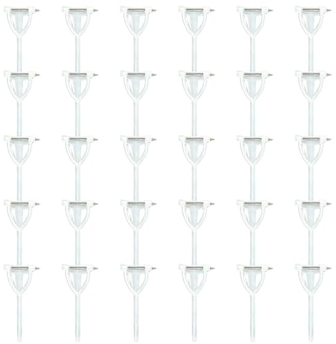 KEJOL 30 STK Knopfloch-Sicherheitsnadeln, weiße Dreiecksnadeln aus Kunststoff, Anstecknadeln für Hochzeitsanzug-Steckblumen, weiß