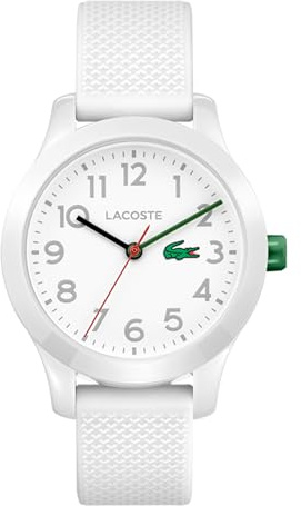 Lacoste Analog Quarzuhr für Kinder Kollektion LACOSTE.12.12 Kids mit Weisses Silikonarmband - 2030003