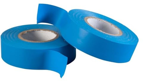 GOCABLETIES - Cinta aislante eléctrica azul 19 mm x 20 m 2 Rollos | Autoadhesiva y resistente al calor - Para proteger, agrupar y reparar cables eléctricos