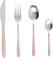 Salter BW08024C 16 Piece Cutlery Set - Champagne Metallic Stainless Steel, Flatware for 4 People, Modern Design, Satin Finish, Spoon, Knife and Fork, Silver Coating, for Dinner Parties, Occasions