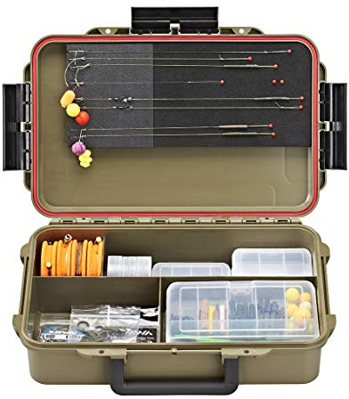 Plastica Panaro Caisse de pêche étanche Max CAPTURE004, pour Transport, protéger et Organiser l'équipement, Vert, Dimensions extérieures 350 x 230 x H86 mm