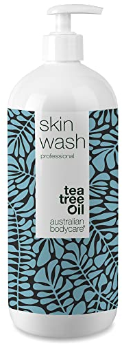 Gel de Ducha Skin Wash Profesional 1000 ml | Gel de Ducha con Aceite de Árbol de Té | Suaviza la Piel | Ideal para la Piel con Imperfecciones, Granos o antes de la Depilación con Cera/Afeitado