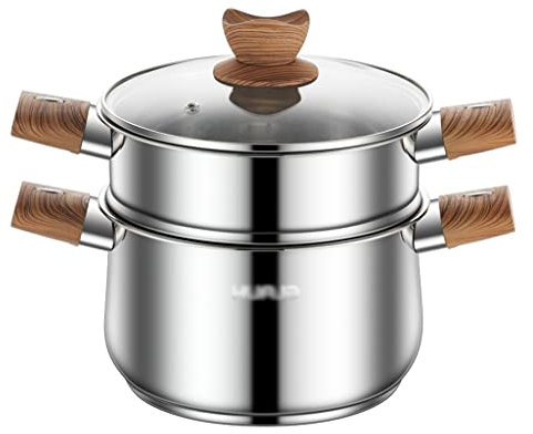 Pentole bagnomaria Pentola di scorta sana Cottura Di Pentole Sobbollire La Zuppa cuocere a vapore per stufati Salse e riscaldare gli alimenti per piano cottura a induzione/forno/gas/fornello Lavabile