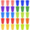 Elsrantor 30 Pezzi Bicchieri Plastica Dura, 260ml Bicchieri di Plastica Rigida Colorati Lavabili, 6 Colori Bicchiere Bambini Riutilizzabili, Perfetti per Cucina, Picnic, Feste, Viaggi, Campeggio