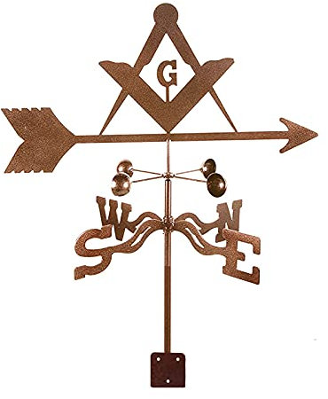 Mason Silhouette Wetterfahne Wetterhahn Windrichtungsanzeiger Wetterfahne Messwerkzeuge Edelstahl für Garten Terrasse Hof Ornament