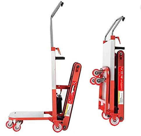 XNXYSMKJ Chariot à Main électrique Transport d'escalade Machine à Cargaison de Cargaison électrique d'escalier électrique Chariot, Batterie au Lithium 24 V / 48V, 5 Roues Solides (24V26AH)