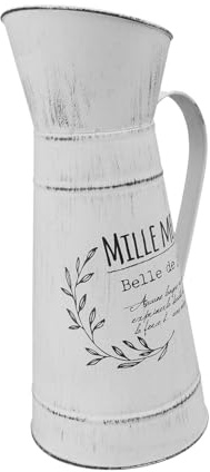 Holibanna 1 Pieza Jarrón Decorativo Retro de Hierro para Arreglos Jarrón Forma de Tetera para Decoración Beige Grande para Fiestas Rústicas y Bodas