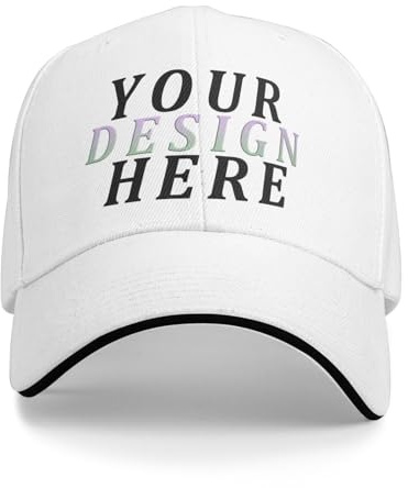 HWFOI personalisiert Cap personalisierte Basecap personalisierte Baseballkappe mütze selber gestalten mit Foto/Logo/Text Cap selbst gestalten Trucker-Caps für Männer & Frauen in großen Mengen