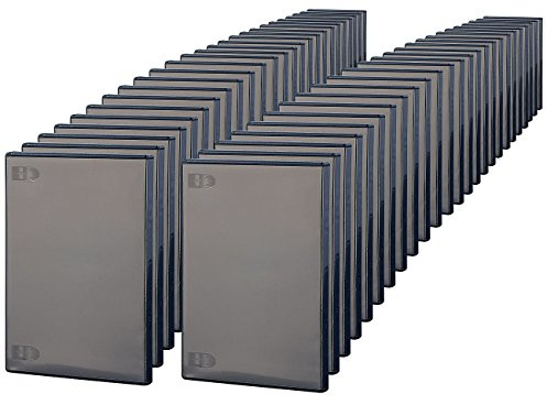 PEARL DVD Case: 50 DVD-/CD-Soft-Hüllen schwarz (CD Case, CD / Aufbewahrungsboxen, Box)