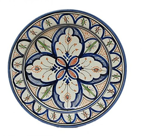 Orientalischer Keramik-Teller rund Ø 35cm Bunt