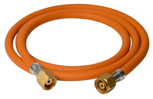 Tubo de Caucho de 1,50 m - Ø Int. 6,3 mm - Racores Hembra Izquierda - Tubo de Goma - Antorcha de Soldadura - Soldador - Soplete - Piezas de Recambio - EXPRESS