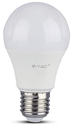 10 x Lampadine LED V-Tac E27 9W Bulbo A60-806 lumen - 2700K,4000K, 6400K (Bianco Naturale) [Classe di efficienza energetica A+]