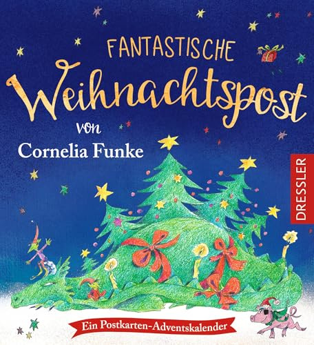 Fantastische Weihnachtspost von Cornelia Funke: Ein Postkarten-Adventskalender | Zauberhafter Adventskalender zum Aufstellen mit 24 heraustrennbaren Postkarten mit liebevollen Illustrationen