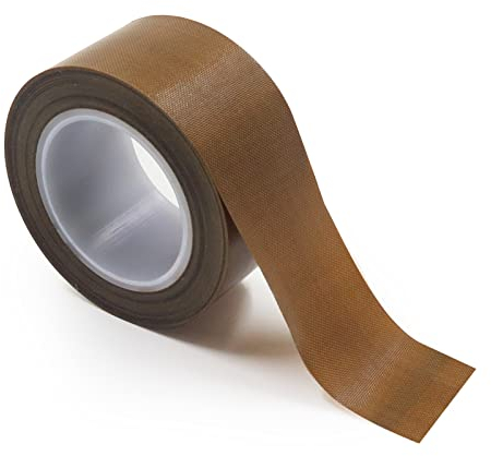 Nastro in teflon in fibra di vetro rivestito in PTFE ad alta temperatura, nastro adesivo in tessuto PTFE per isolamento termico 0,18 mm di spessore per macchine sottovuoto Weston (3 cm x 10 m)